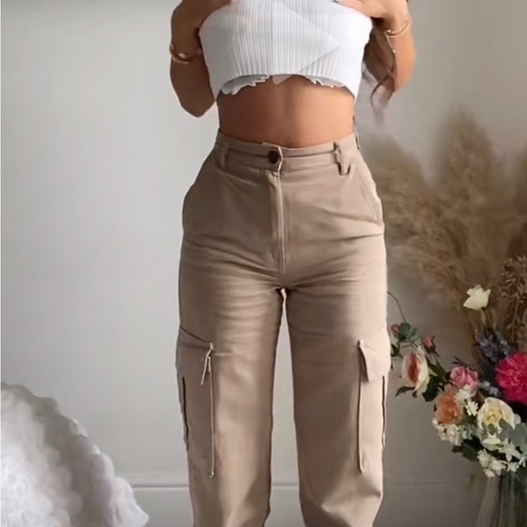 Stradivarius cargo pants- stone - Picture 1 of 5